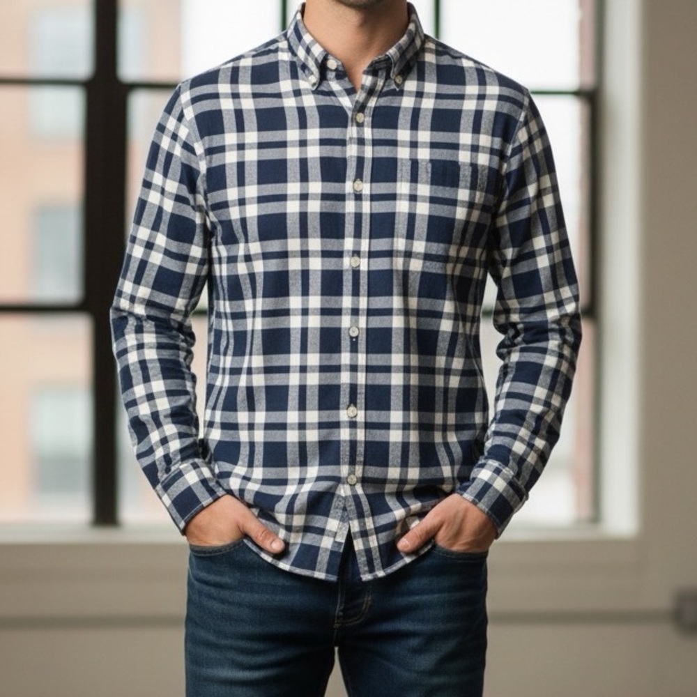 Zegna Sport Slim Fit Plaid Shirt